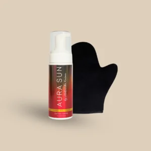 Pianka samoopalająca Aura Sun Extra Dark + rękawica - truskawka