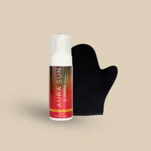 Pianka samoopalająca Aura Sun Dark + rękawica - truskawka