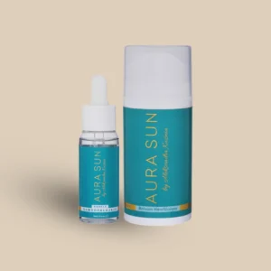 Krople samoopalające + balsam nawilżający Aura Sun